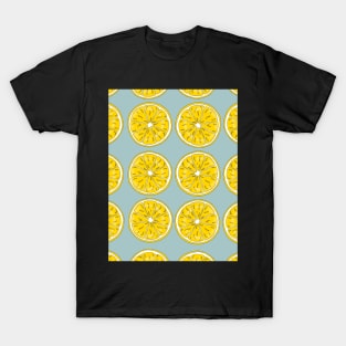 Blue lemon pattern T-Shirt